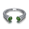 Kamienie Kryształy 925 Srebrne Bransoletki 10x12mm Kształt Perły Zielony Jade