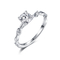 1,50g Srebrne pierścionki z brylantami 925 Szlachetne okrągłe diamentowe pierścionki zaręczynowe