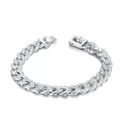 7.05g Hip Hop Bling Bransoletki List Diament Para
