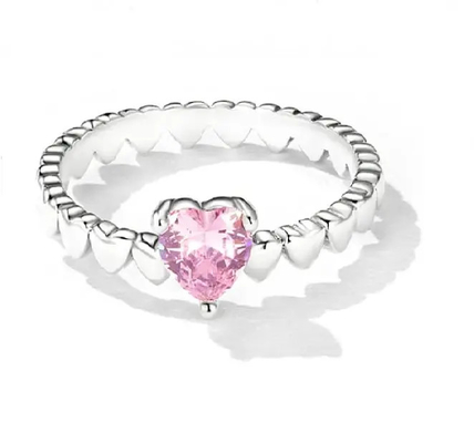 Biżuteria Prezenty 925 Sterling Silver Band Ring, Śliczny Sterling Silver Love Ring