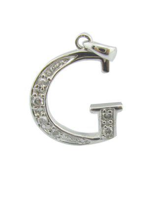 G Letter 1,25mm/1,5mm Kamień 925 Srebrny CZ Wisior Affordable and Elegant Sterling Silver Wisior Diament alfabet